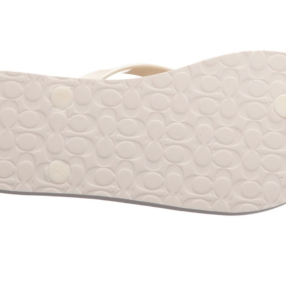 COACH SANDALS FLIP-FLOPS  WHITE - Picture 3 of 8